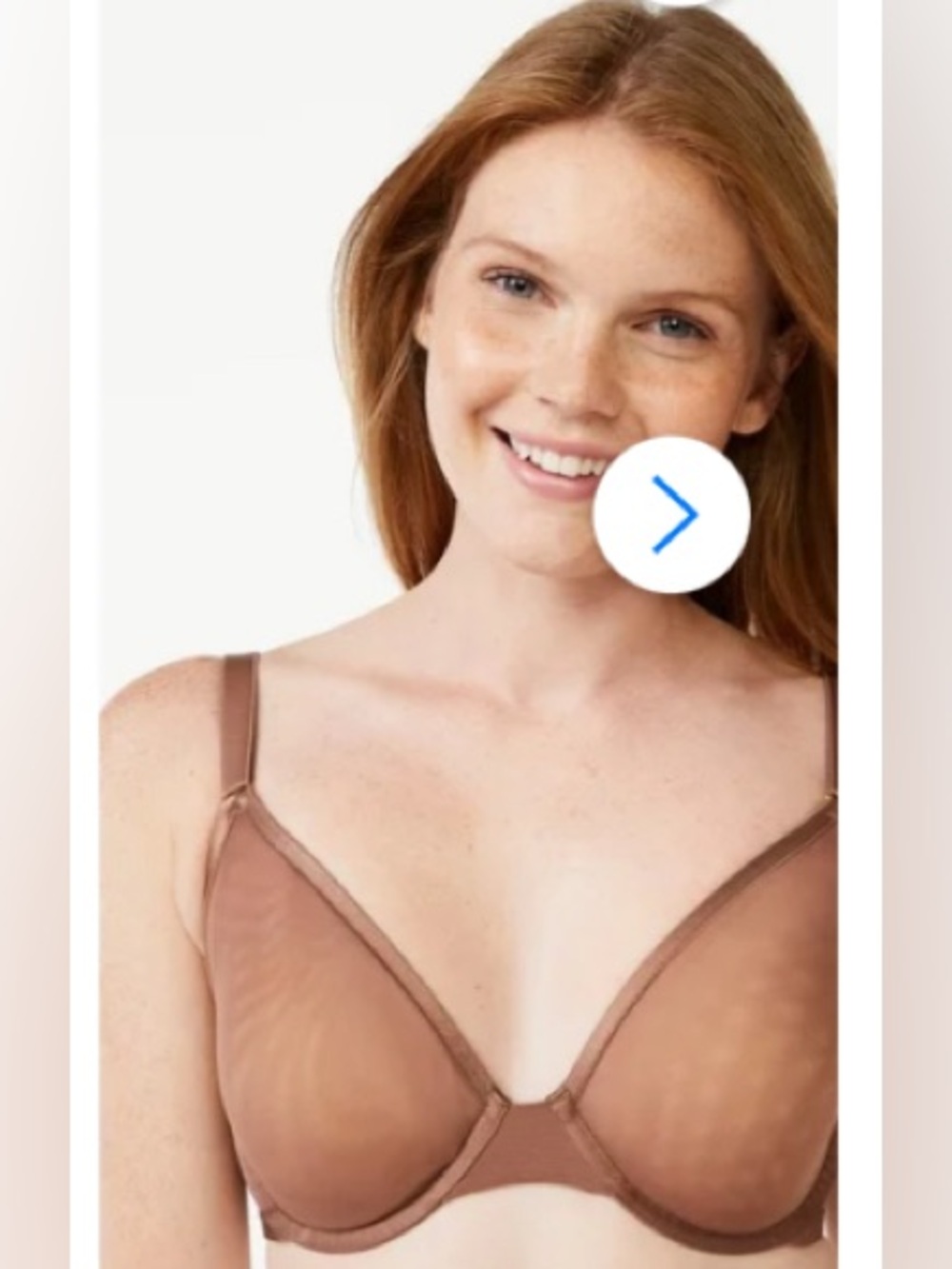 Joyspun Women's Full Coverage Sheer Mesh Unlined Bra